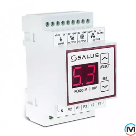 Модуль керування швидкістю вентиляторів з EC-двигуном Salus FC600-M 0-10V, фото 