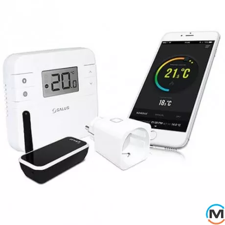 Интернет-терморегулятор Salus в комплекте с беспроводной розеткой RT310iSPE, фото 