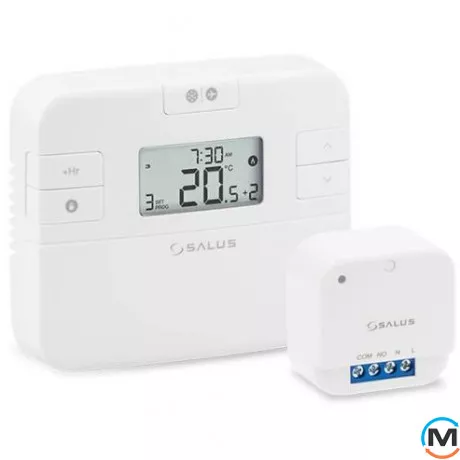 Бездротовий тижневий терморегулятор Salus у комплекті з бездротовим реле RT510SR, фото 
