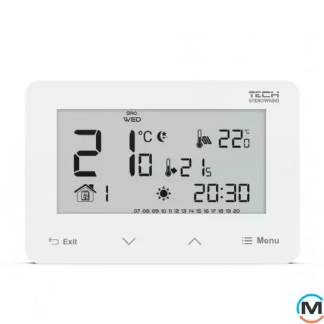 Провідний прогрматор термостат + Optimum Start (можливість підключення теплої підлоги) 220В EU-(раніше ST)-293z v3, фото 