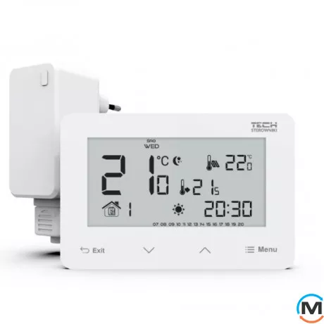 Бездротовий прогрматор-термостат + Optimum Start (можливість підключення датчика зовнішньої температури) 220В EU-(раніше ST)-293z v2, фото 