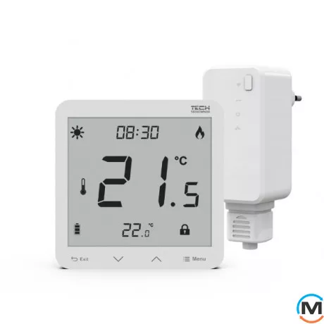 Беспроводной комнатный двухрежимный термостат (возможность подключения датчика внешней температуры) EU-(ранее ST)-T-3.2, фото 