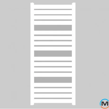 Полотенцесушитель Genesis-Aqua Bureviy 1400x530 белый, Цвет: Белый, фото 