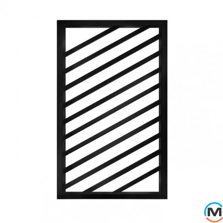 Сушка для рушників Genesis-Aqua Krapiva 1200x530 чорний, Колір: Чорний, Висота (мм): 1200, фото 