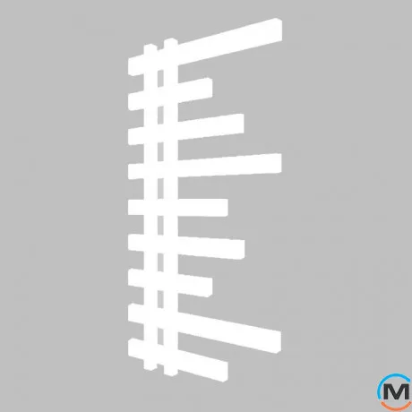 Сушка для рушників Genesis-Aqua Neptun 1200x500 білий, Колір: Білий, Висота (мм): 1200, фото 