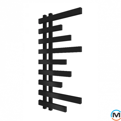 Полотенцесушитель Genesis-Aqua Neptun 1200x500 черный, Цвет: Черный, Высота (мм): 1200, фото 