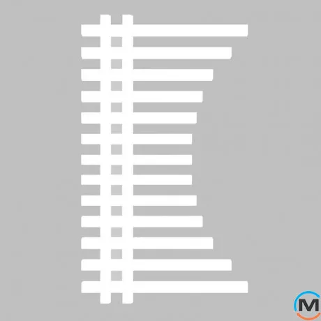 Сушка для рушників Genesis-Aqua Sokol 1200x600 білий, Колір: Білий, фото 