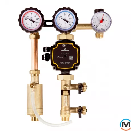 Сонячна насосна група Afriso 130-4 з насосом Grundfos UPM 3 Solar 25-75, фото 