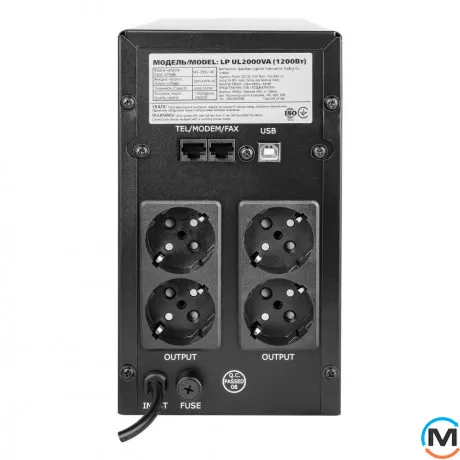 Лінійно-інтерактивне ДБЖ LogicPower LP-UL2000VA (1200Вт), фото , зображення 5