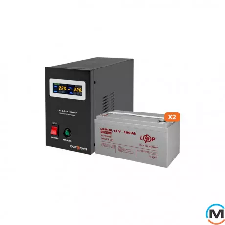 Комплект резервного питания LogicPower ИБП + гелевая батарея (UPS B1500 + АКБ GL 2800W), фото 