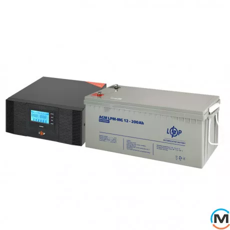 Комплект резервного живлення LogicPower ДБЖ + мультигелева батарея (UPS B1500 + АКБ MG 3000W), фото 