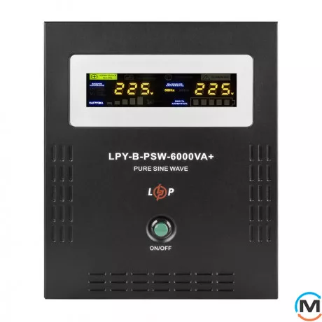 Комплект резервного живлення LogicPower ДБЖ + гелева батарея (UPS B6000 + АКБ GL 1440W), фото , зображення 2