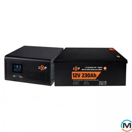 Комплект резервного питания для котла LogicPower ИБП + литиевая LiFePO4 батарея (UPS 430VA + АКБ LiFePO4 2944W), фото 