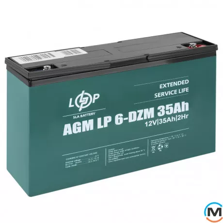 Тяговий свинцево-кислотний Акумулятор LogicPower 6-DZM-35 Ah, Ємність, Ah: 35, Номінальна напруга АКБ, V: 12, фото , зображення 2