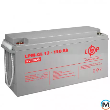 Акумулятор LogicPower гелевий LPM-GL 12V - 150 Ah, Ємність, Ah: 150, Номінальна напруга АКБ, V: 12, фото , зображення 3