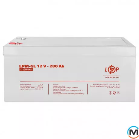 Акумулятор LogicPower гелевий LPM-GL 12V - 280 Ah, Ємність, Ah: 280, Номінальна напруга АКБ, V: 12, фото , зображення 4