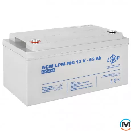 Аккумулятор LogicPower мультигелевый LPM-MG 12V - 65 Ah, Емкость, Ah: 65, Номинальное напряжение АКБ, V: 12, фото , изображение 2