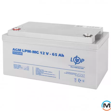 Аккумулятор LogicPower мультигелевый LPM-MG 12V - 65 Ah, Емкость, Ah: 65, Номинальное напряжение АКБ, V: 12, фото 