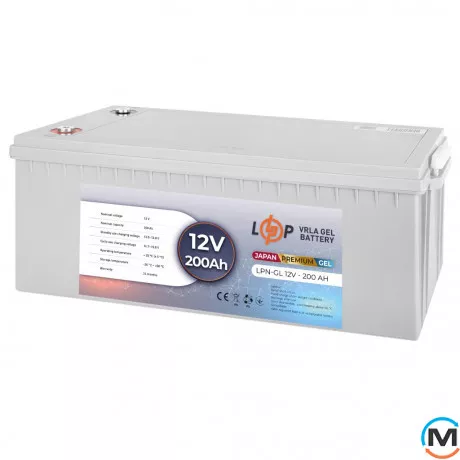 Акумулятор LogicPower гелевий LPN-GL 12V-200 Ah, фото , зображення 3