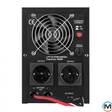 ИБП LogicPower с правильной синусоидой 12V LPY-B-PSW-800VA+(560Вт) 5A/15A, фото , изображение 4