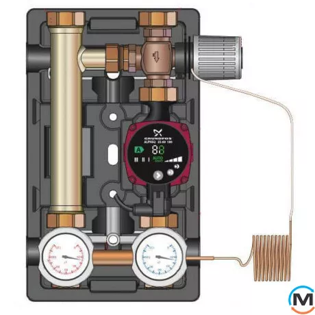 Насосна група Meibes D-MTR 1” з насосом Wilo Stratos PICO 25/6, фото 