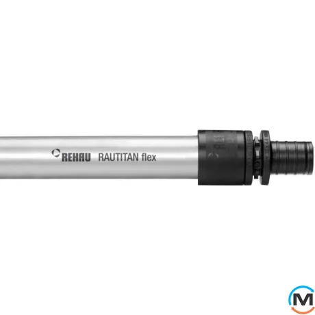 Універсальна труба Rehau Rautitan flex 16х2,2 мм, Тип труби: Проста, Призначення труб: Универсальная, Діаметр (мм): 16, Робочий тиск (бар): 10, Матеріал: Пошитий поліетилен Pex-a, фото 