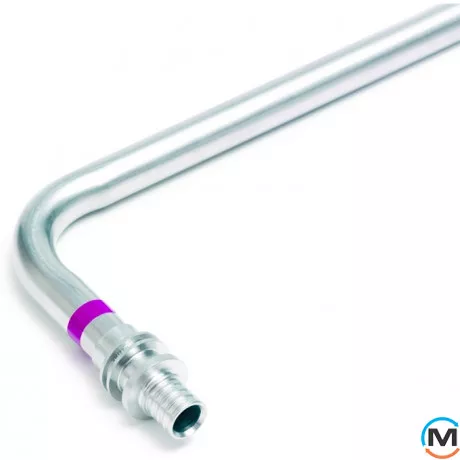 Трубка Г-подібна 16/250 мм Rehau Rautitan для підключення до радіатора, Модифікація: Г-подібна 16/250 мм, Діаметр (мм): 16, Робочий тиск (бар): 10, Матеріал: Сталь оцинкована, фото 