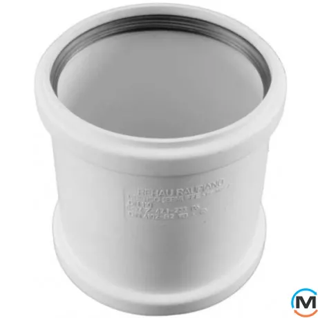 Муфта насувна Rehau Raupiano Plus 110, Варіант: Насувна, Вид каналізації: Внутрішня, Тип каналізації: Безшумна, Діаметр (мм): 100, Матеріал: Поліпропілен PPR, фото 