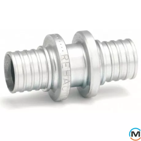 Муфта Rehau Rautherm S соединительная 17x2,0-16x2,2, Вариант: 17x2,0x16x2,2, Диаметр (мм): 17, Материал: Латунь оцинкованная, фото 