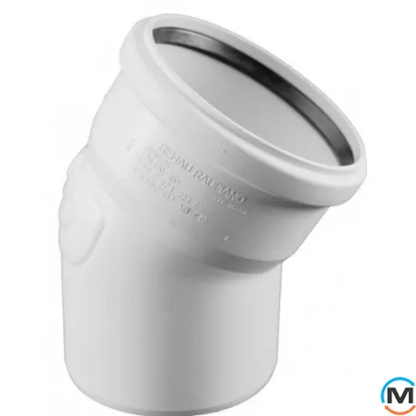 Відведення Rehau Raupiano Plus 160 15 °, Варіант: Простий, Вид каналізації: Внутрішня, Тип каналізації: Безшумна, Градус (град.): 15, Діаметр (мм): 160, Матеріал: Поліпропілен PPR, фото 