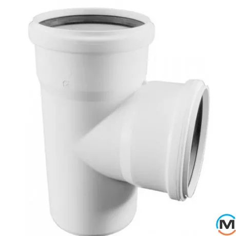 Трійник Rehau Raupiano Plus 110/75 45°, Вид каналізації: Внутрішня, Тип каналізації: Безшумна, Градус (град.): 45, Модифікація: 110/75 45, Діаметр (мм): 100, Матеріал: Поліпропілен PPR, фото 