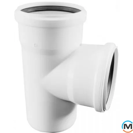 Трійник Rehau Raupiano Plus 125/110 87 °, Вид каналізації: Внутрішня, Тип каналізації: Безшумна, Градус (град.): 90, Модифікація: 125/110 87, Діаметр (мм): 125, Матеріал: Поліпропілен PPR, фото 