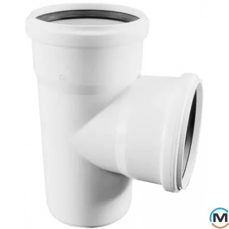 Трійник Rehau Raupiano Plus 200/160 87 °, Вид каналізації: Внутрішня, Тип каналізації: Безшумна, Градус (град.): 90, Модифікація: 200/160 87, Діаметр (мм): 200, Матеріал: Поліпропілен PPR, фото 