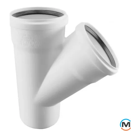 Трійник Rehau Raupiano Plus 75/50 87 °, Вид каналізації: Внутрішня, Тип каналізації: Безшумна, Градус (град.): 90, Модифікація: 75/50 87, Діаметр (мм): 75, Матеріал: Поліпропілен PPR, фото 