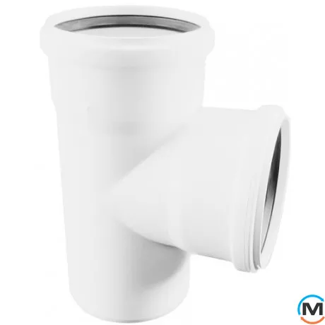 Трійник Rehau Raupiano Plus 90/75 45°, Вид каналізації: Внутрішня, Тип каналізації: Безшумна, Градус (град.): 45, Модифікація: 90/75 45, Діаметр (мм): 90, Матеріал: Поліпропілен PPR, фото 