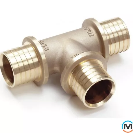 Трійник Rehau Rautitan MX 63-32-50, Модифікація: 63-32-50, Діаметр (мм): 63, Робочий тиск (бар): 10, Матеріал: Латунь оцинкована, фото 