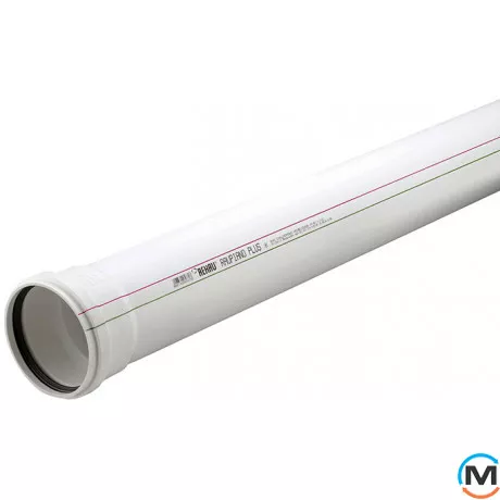 Труба каналізаційна Rehau Raupiano Plus 50/500 мм, Вид каналізації: Внутрішня, Тип каналізації: Безшумна, Діаметр (мм): 50, Довжина (мм): 500, Матеріал: Поліпропілен PPR, фото 