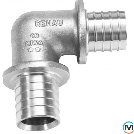 Уголок Rehau Rautherm S 90 °, 25, Диаметр (мм): 25, Материал: Латунь оцинкованная, фото 