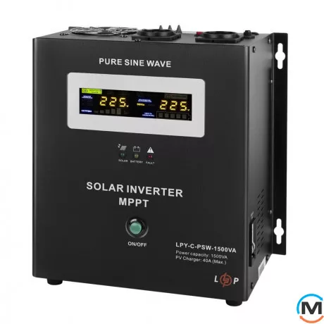 Солнечный инвертор ИБП LogicPower LPY-C-PSW-1500VA (1050Вт) MPPT 24V, фото , изображение 2