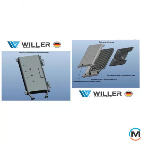 Котел электрический Willer DPT213 Hercules WF двухконтурный, Тепловая мощность (кВт): 13, Электропитание: 220/380 V, фото , изображение 12