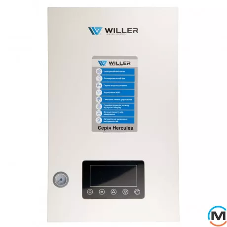 Котел электрический Willer DPT209 Hercules WF двухконтурный, Тепловая мощность (кВт): 9.5, Электропитание: 220/380 V, фото 