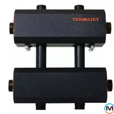 Коллектор комбинированный Termojet Dn32 в кожухе 1 выход вверх/вниз Dn25 (К22ВН125(200)), фото 