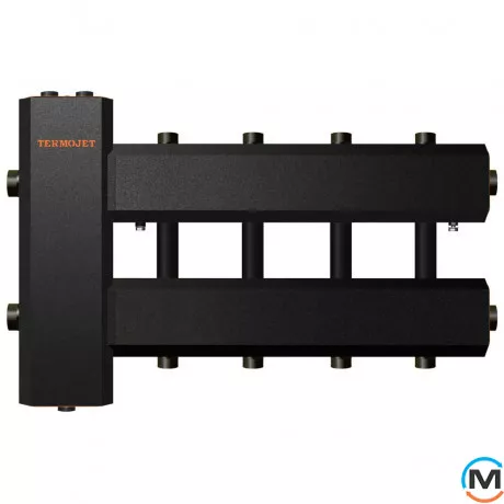 Коллектор комбинированный Termojet Dn32 с гидрострелкой СК26 в кожухе 2 выход вверх/вниз Dn25 (КГС42, фото 