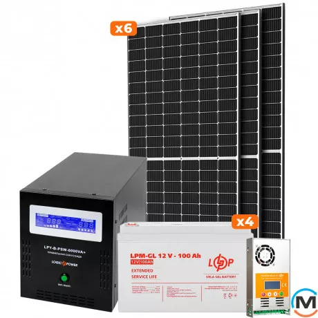Солнечная электростанция (СЭС) LogicPower 4kW АКБ 4.8kWh (гель) 100 Ah Стандарт, фото 