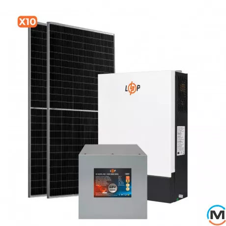 Солнечная электростанция (СЭС) LogicPower 5kW АКБ 6.7kWh (литий) 140 Ah Премиум, фото 