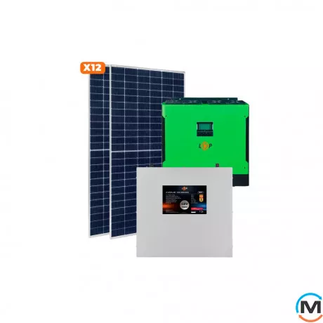 Солнечная электростанция (СЭС) LogicPower Премиум GRID 5kW АКБ 6.7kWh LiFePO4 140 Ah, фото 