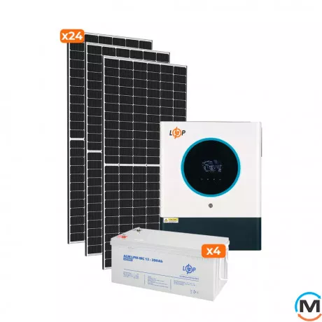 Солнечная электростанция (СЭС) LogicPower Стандарт 11kW АКБ 9.6kWh mGel 200 Ah, фото 