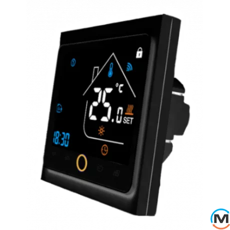 Термостат з WiFi керуванням Tervix для водяної/електр.теплої підлоги датчик 3000 мм чорний, Колір: Чорний, Управління: WiFi, фото , зображення 3