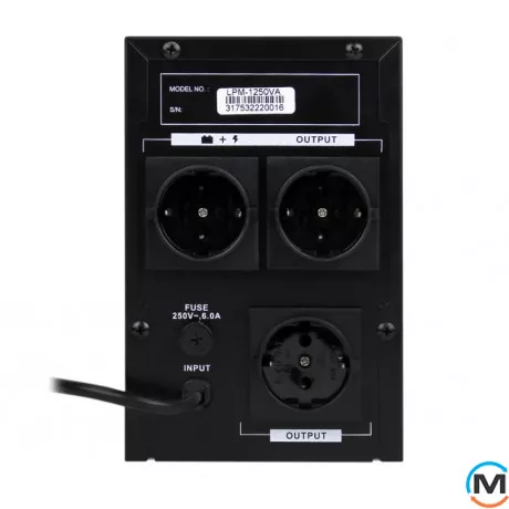 Линейно-интерактивное LogicPower ИБП LPM-1250VA (875Вт), фото , изображение 3