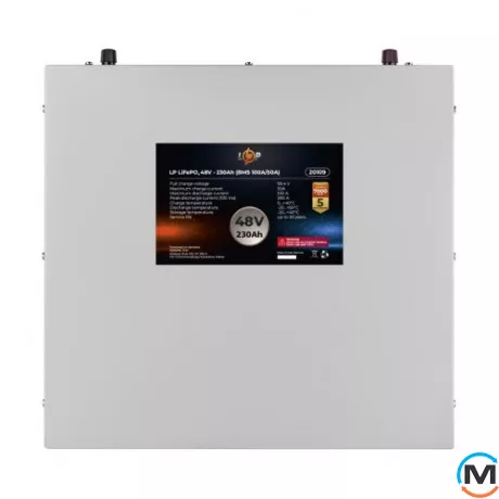 Аккумулятор LogicPower LiFePO4 48V (51,2V) - 230 Ah (11776Wh) (BMS 100A/50A) металл, фото , изображение 2